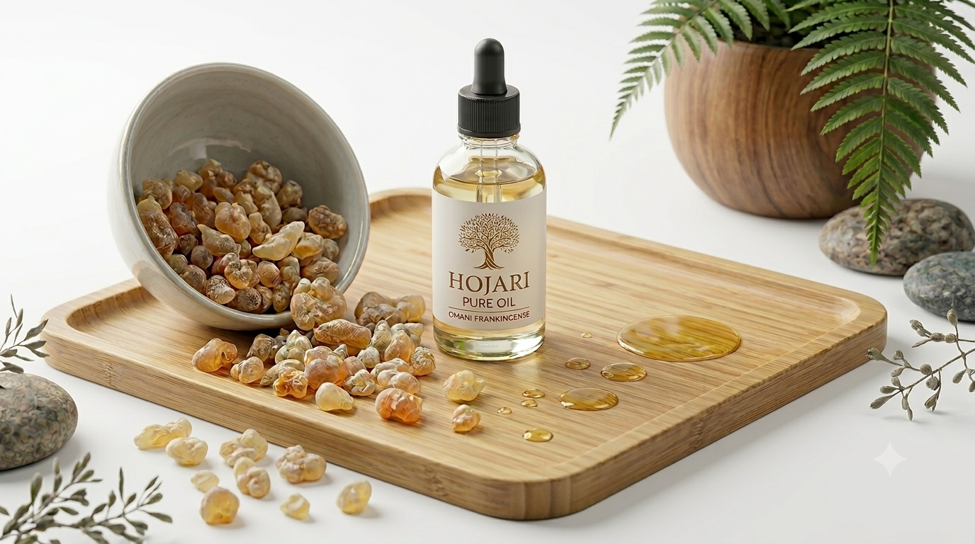 HOJARI Pure Omani Frankincense Essential Oil – 100% Natural & Organic